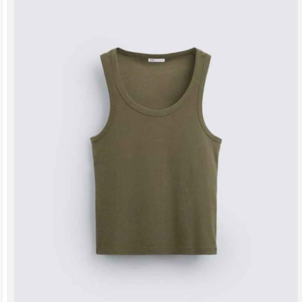 Olive green Zara tank